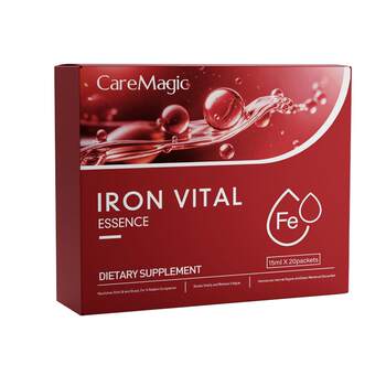 Caremagic qi ແລະ ເຄື່ອງດື່ມເລືອດ heme active iron ບຳລຸງ qi ແລະ ເຕີມເຕັມເລືອດຈາງ 20 ຖົງ/ກ່ອງ