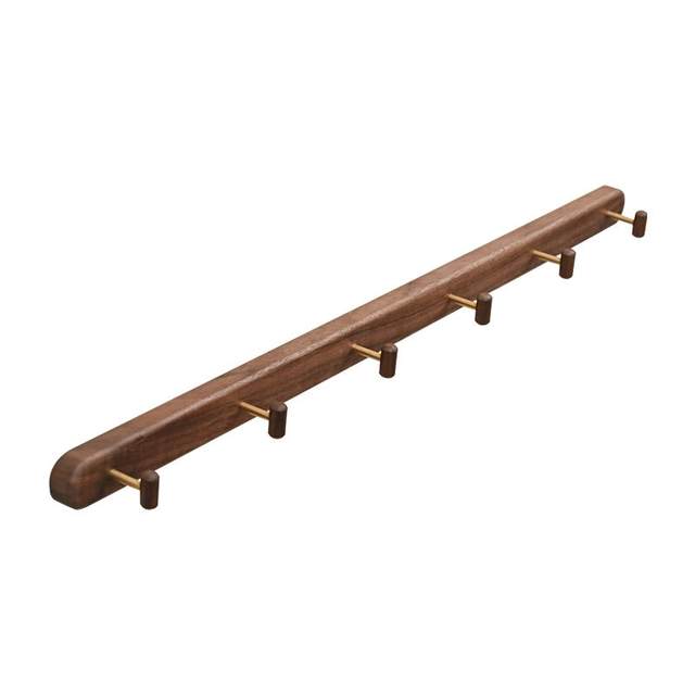 Black walnut solid wood coat hook without punching coat rack
