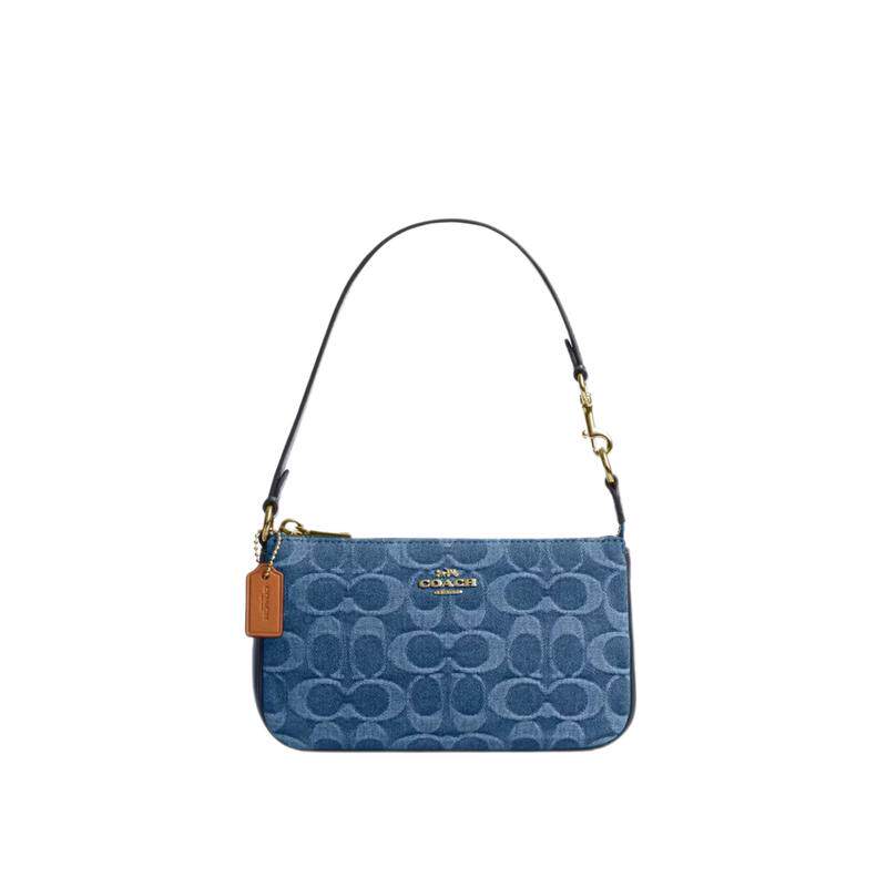 Coach Official Outlet Model Nolita 19 Women's Denim Shoulder Handbag Mahjong Bag CDE31