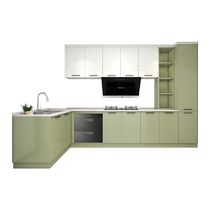 Quanyou Whole House Customized Integrated Kitchen Cabinet Island Sideboard Wine Cabinet Restaurant Space Storage Cabinet Customized Q