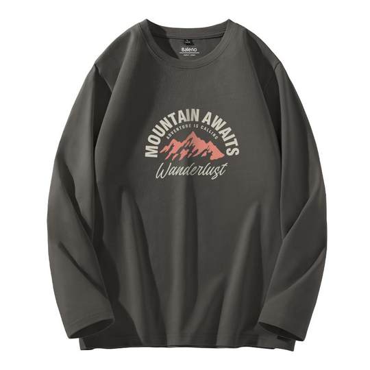 Baleno pure cotton heavyweight long-sleeved T-shirt men's autumn