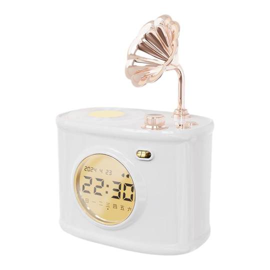 创意重温时钟蓝牙音箱复古唱片机闹钟无线小型音响送男女生日礼物