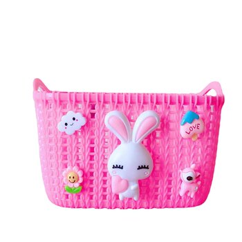 Desktop imitation rattan woven home cute miscellaneous storage basket