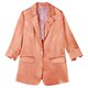 BBLLUUEE pink blue wardrobe 2026 summer bright silky acetate suit jacket for women
