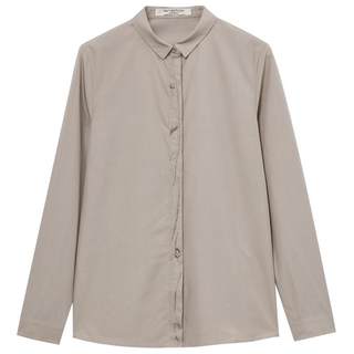 EXCEPTION例外女装春秋款桑蚕丝刺绣长袖上衣设计感刺绣通勤衬衫