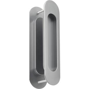 Sliding door sliding door built-in buckle groove door handle