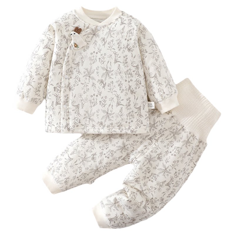 40g quilted baby suit autumn and winter baby high waist
