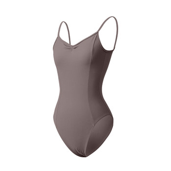 Zhongai Dance Academy High-Waisted Gymnastics Leotard Dark-Colored Body Training Leotard Spaghetti Strap Dance Leotard Adult Women Professional Exam Attire