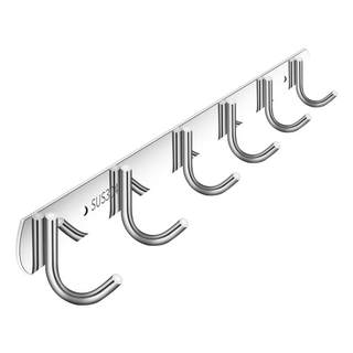 不锈钢挂钩强力粘胶厨房墙壁挂一排粘钩免打孔衣钩卫生间衣架浴室