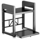 Kitchen countertop pull-out microwave appliance storage rack