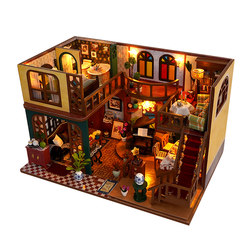 Tianyu DIY Miniature House Handmade Retro Miniature Scene Model Assembly Toy Decoration Gift for Girls