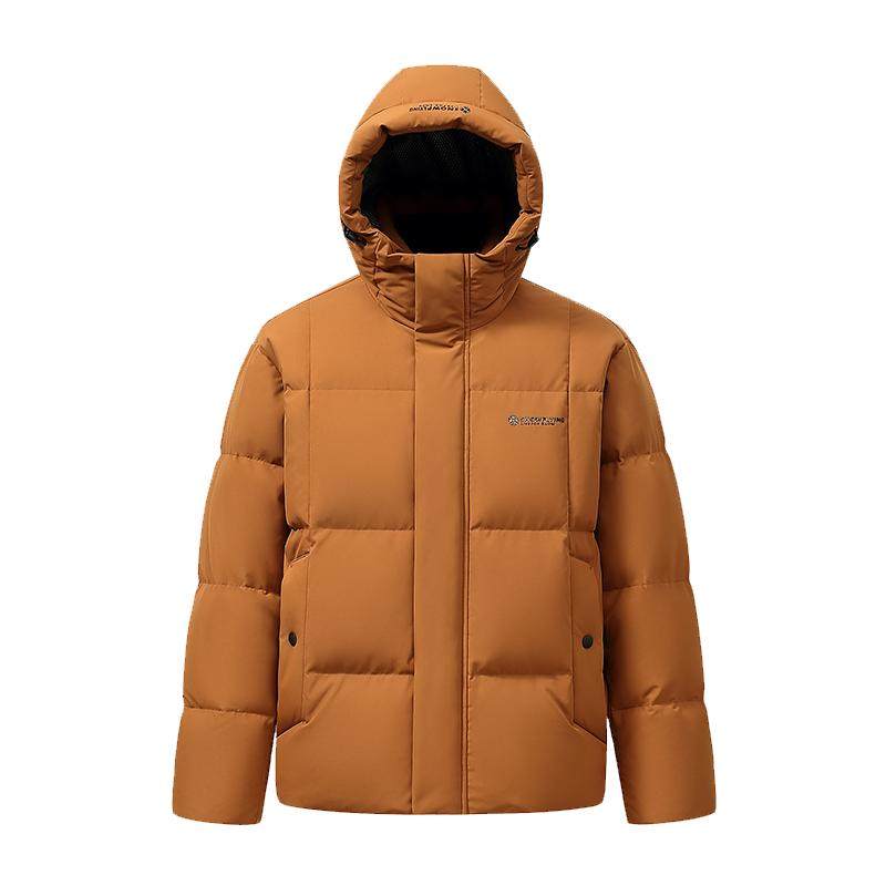 Flying in the snow outdoor sports stand collar hooded down jacket