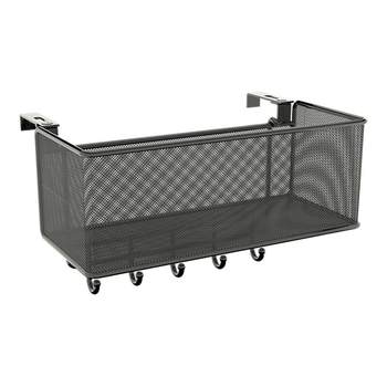 Office shelf desk station organization tool adjustable hanging basket desktop debris storage rack box