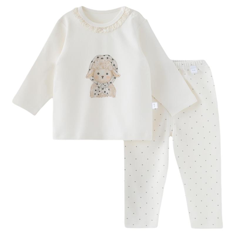 Spring and Autumn Baby Girl Long Sleeve Autumn Clothes and Autumn Pants Two-piece Set