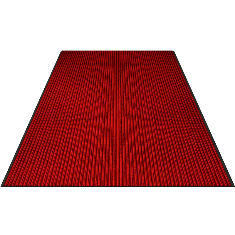 Entrance door floor mat, entrance door, indoor red carpet