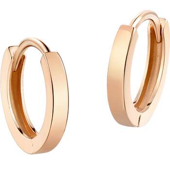Chow sang sang 18k rose gold hoop earrings