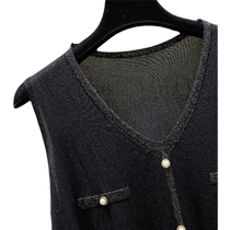 V-neck ice silk knitted camisole womens outer wear fashionable western large size sleeveless top bottoming shirt suit inner wear
