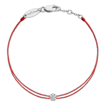 (Self-operated) redlineIllusion Twin diamond platinum double-layer rope womens bracelet 20u B
