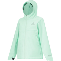 Li Ning childrens windbreaker new autumn and winter comprehensive fitness series jacket for girls and boys waterproof hooded and velvet sportswear