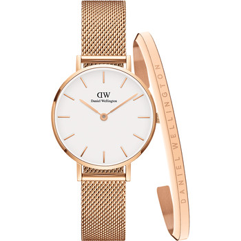 Dw watch flowing gold watch bracelet set women's quartz movement