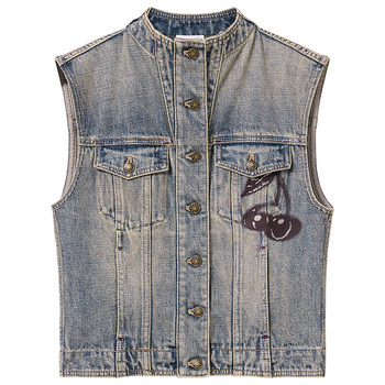Miss sixty2026 ເສື້ອຍືດ denim ລະດູຮ້ອນໃຫມ່ສໍາລັບແມ່ຍິງທີ່ມີເຕົ້ານົມດຽວ
