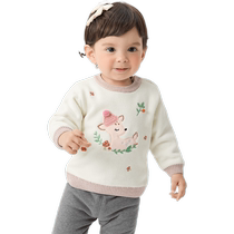 (Same style in the mall) Balabala baby sweater girls winter sweater pullover exquisite and cute