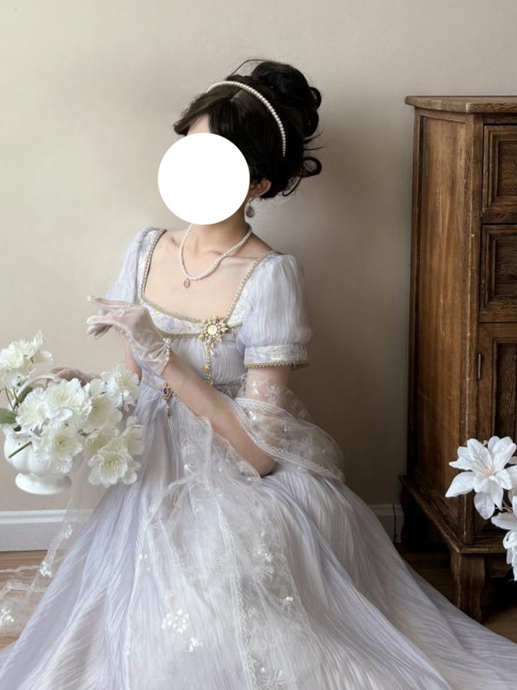 Sand and the Unknown Poems llita Handmade Empire Dress Lolita Evening Dress Empire Style Dress Coming-of-Age Ceremony