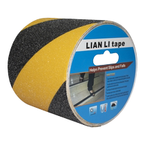 Black and yellow matte anti-slip floor tape matte surface wear-resistant waterproof corridor workshop stair floor channel anti-slip rubber strip 5 meters long