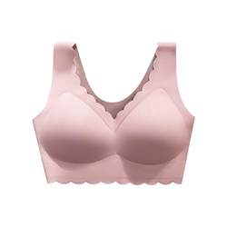 Mother's underwear women's ice silk sports vest style thin middle-aged and elderly women's bra without rims and traceless large breasts showing small push-up bra