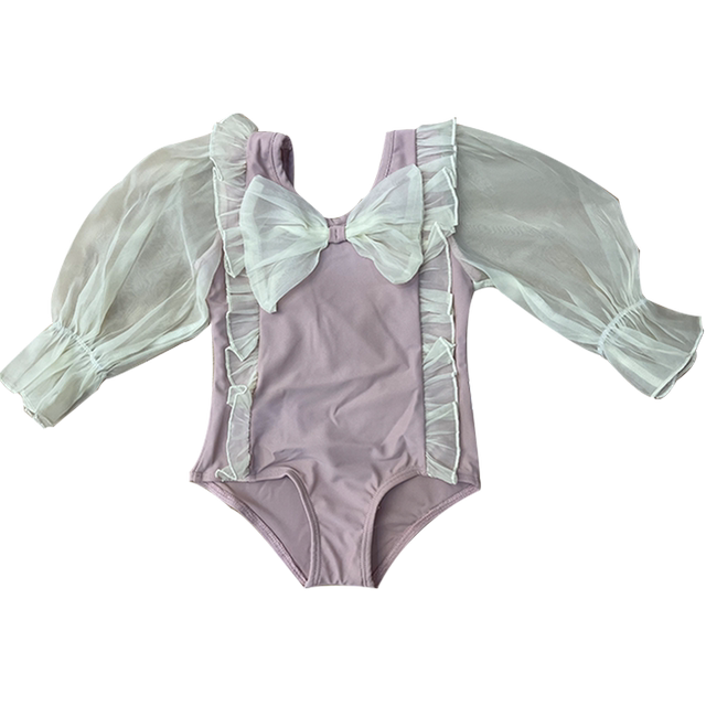 Girls' one-piece princess style swimsuit