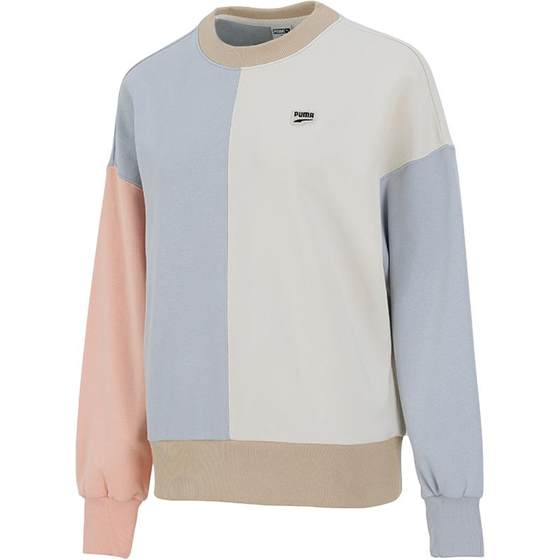 PUMA/Puma official authentic women's contrasting round neck leisure sports sweater cluster 533052-88