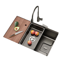 Wrigley kitchen sink household 304 stainless steel sink multi-functional nano large size dishwashing sink 1768