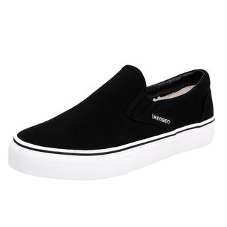 Humanistic canvas shoes men's low-top loafers all-match sneakers loafers students Korean casual shoes slip-on men's shoes