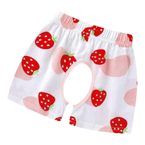 (2 fitting) baby shorts female summer pure cotton male baby open gear pants thin section 1-3 year old boy summer clothes open fork pants