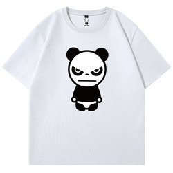 Hipanda hello panda design trendy brand classic panda short-sleeved T-shirt men 2024 summer new couple fashion