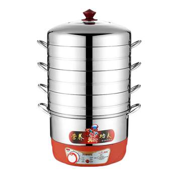 Timeless electric steamer multi-functional multi-layer steaming rice