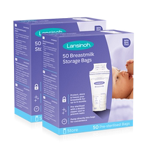 lansinoh Lantho Milk Bag Breast Milk Refreshing bag Stored Milk Storage Bag 120 180ml50 sheet * 2