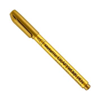 Gold silver brush soft tip paint metal pen