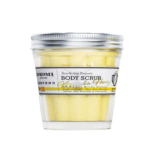 Kokomi essential oil scrub smoothes and delicates skin