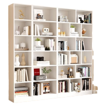 Mengshu Muyu all solid wood bookshelf bookcase storage rack floor-standing childrens display rack storage rack with door free combination