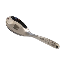 Kawashimaya stainless steel spoon special spoon for children to eat cute baby spoon short handle fork ingot spoon