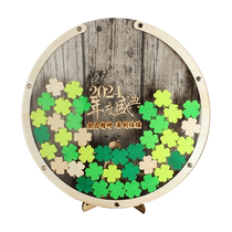Clover customized forest-style creative wood chip sign-in frame annual meeting layout signature board personalized custom kindergarten