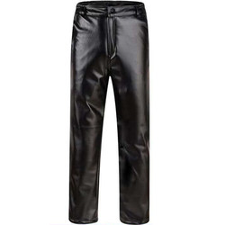 Jingyuxing ຜູ້ຊາຍ Leather Pants ຜູ້ຊາຍ Velvet Thickened ລົດຈັກ Windproof ແລະ Waterproof ດູໃບໄມ້ລົ່ນແລະລະດູຫນາວ Pants ຝ້າຍອົບອຸ່ນວ່າງຂະຫນາດໃຫຍ່