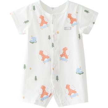 Tongtai baby short-sleeved jumpsuit summer thin