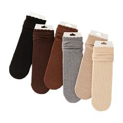 Jingqi postpartum socks wool postpartum autumn and winter socks ແມ່​ຍິງ​ລະ​ດູ​ຫນາວ thickened mid-calf socks maternity wool socks ອົບ​ອຸ່ນ