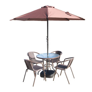 Outdoor balcony cafe courtyard tables and chairs with umbrella tables and chairs