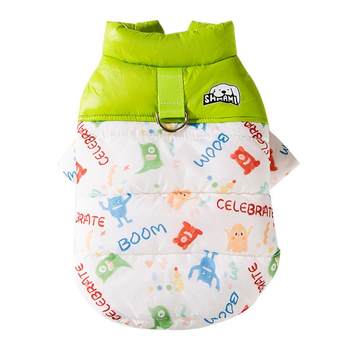 Hippie dog fashion print traction two-legged cotton coat