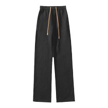 Black pants mens spring and autumn loose large size trousers 2024 new fashion brand heavy autumn and winter straight casual pants