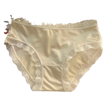 Unisex thin sexy satin lace underwear low waist hollow pure lust breathable cotton briefs