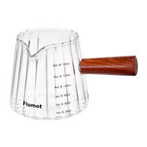 (Автономное управление) Немецкая мерная чашка для эспрессо деревянная ручка со шкалой мерная чашка для экстракции кофе стеклянная маленькая чашка для молока
